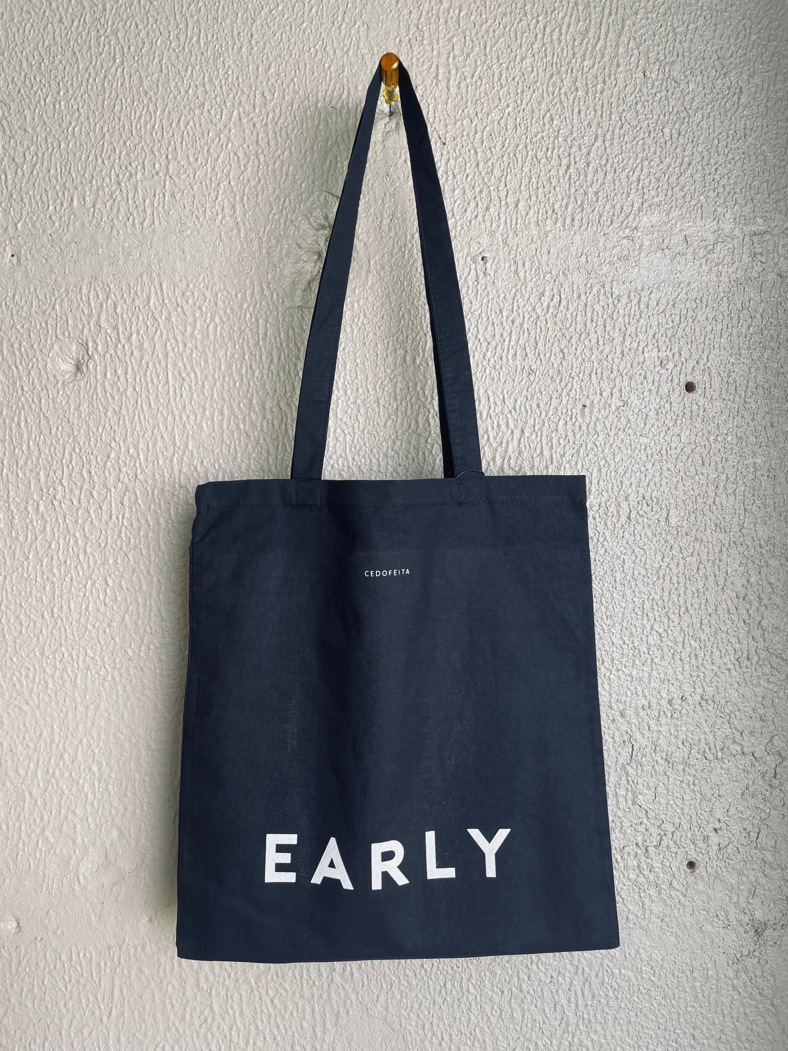 Early Small Tote Bag — BLACK